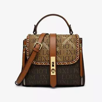 Сумка женская;s 2023 Новая ретро-сумка, летняя новая модная сумка-ведро с принтом на плече M белый