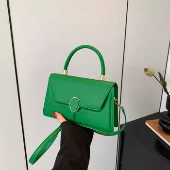 Сумка женская с текстурой в иностранном стиле, новая универсальная сумка-мессенджер на одно плечо, маленькая квадратная сумка 2024 года чёрный