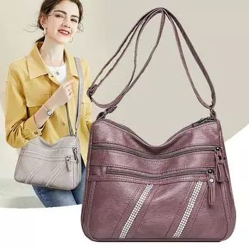 Сумка женская среднего возраста, сумка через плечо, сумка для мамы, сумка через плечо из ПУ красный