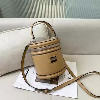 Сумка женская сумка 2024 новая популярная ретро однотонная сумка через плечо текстура модная портативная сумка-ведро розовый