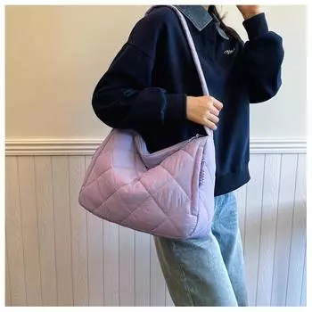 Сумка женская сумка большая вместимость сумка через плечо Niche Diamond Lattice Crossbody сумка чёрный