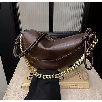 Сумка женская сумка через плечо 2024 новая осенняя сумка большой емкости Niche Design Premium наплечная сумка-пельмень