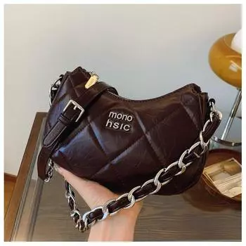 Сумка женская сумка через плечо 2024 новая осенняя сумка большой емкости Niche Design Premium наплечная сумка-пельмень чёрный