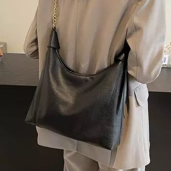 Сумка женская сумка через плечо для поездок на работу, большая вместимость, 2024, новая студенческая универсальная сумка через плечо Premium Sense для женщин чёрный