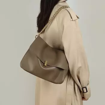 Сумка женская сумка через плечо женская сумка весна-лето большая вместительная сумка кожаная сумка через подмышку хаки