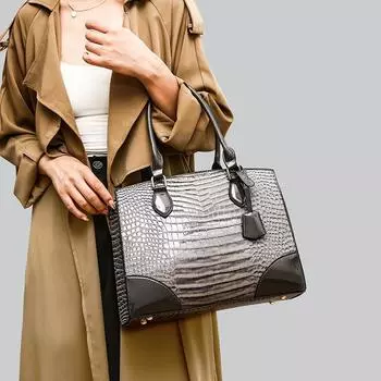 Сумка женская сумка европейская и американская ретро-сумка с каменным узором женская сумка сумка для матери и ребенка 2024 новая модная сумка из двух частей single bag чёрный