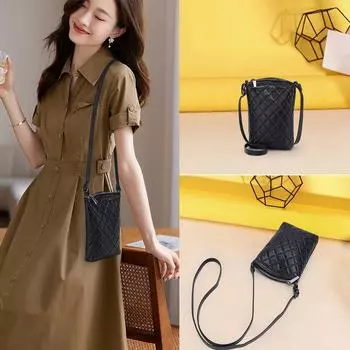 Сумка женская сумка из натуральной кожи женская модная сумка для женщин среднего возраста из коровьей кожи через плечо для мобильного телефона женская серый