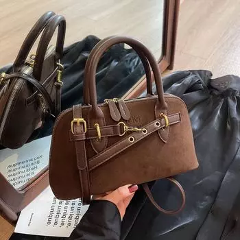 Сумка женская сумка-мессенджер модная сумка через плечо премиум ретро портативная сумка-ракушка коричневый