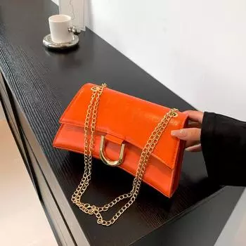 Сумка женская сумка модная цепная сумка универсальная сумка через плечо текстура ПУ женская сумка цепная сумка-мессенджер красный