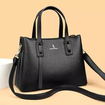 Сумка женская сумка Urban Simple Lychee Pattern Crossbody сумка через плечо женская сумка большой емкости модная сумка чёрный