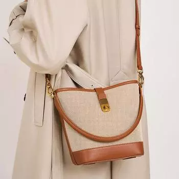Сумка женская сумка-ведро Crossbody Tote Premium Sense Niche Commuter Woven Shoulder Bag