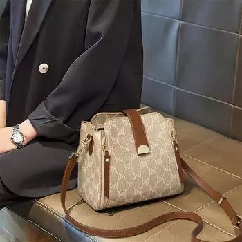 Сумка женская сумка-ведро женская сумка через плечо для мамы все с легкой роскошью ручная сумка через плечо коричневый