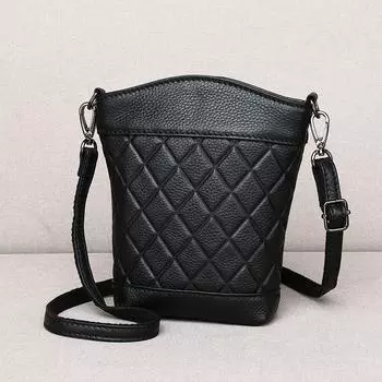 Сумка женская сумка Xiaoxiangfeng модная ромбовидная маленькая сумка через плечо мини первый слой коровьей кожи через плечо красный