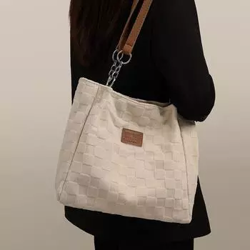 Сумка женская универсальная холщовая сумка через плечо простая нишевая повседневная сумка-тоут