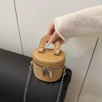 Сумка женская весна 2025 новая модная сумка через плечо мини простая сумка через плечо повседневная сумка-ведро хаки
