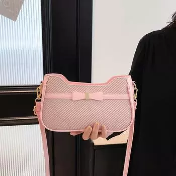 Сумка женская весна-лето 2025 новая модная сумка через плечо повседневная высококачественная сумка через подмышку чёрный