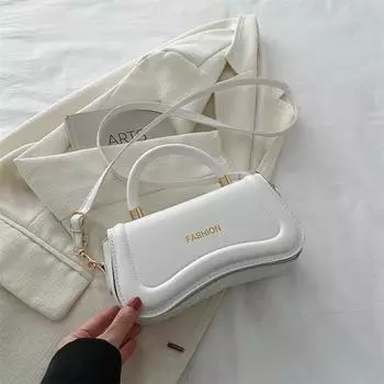 Сумка женская зимняя модная популярная сумка через плечо пригородная текстура плечевая маленькая квадратная сумка темпераментная сумка белый