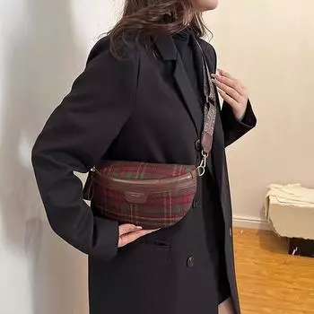 Сумка женская зимняя новинка 2024 года сумка через плечо модная трендовая сумка через плечо сумка-цепочка облако цветок поясная сумка нагрудная сумка красный