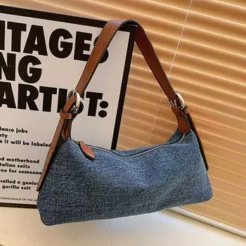 Сумка Женственная сумка через плечо Сумка-мессенджер в стиле ретро Baguette Bag синий