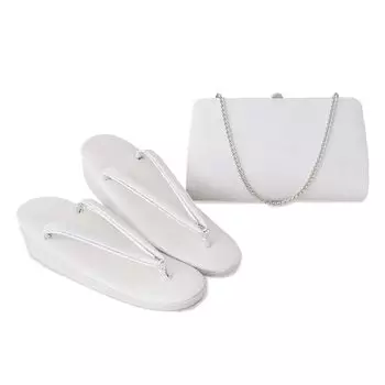 Сумка Zori, изготовленная в стиле Obi, формальный клатч Saga, гостевой свадебный ламинированный Zori для японского и западного стиля [Ame Mari], комплект, Япония, ткань, платье, серебряный