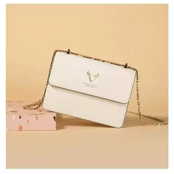 Сумки 2023 Новая сумка Джокер Сумка Новая модная сумка на плечо Tide Chain Маленькая квадратная сумка M белый