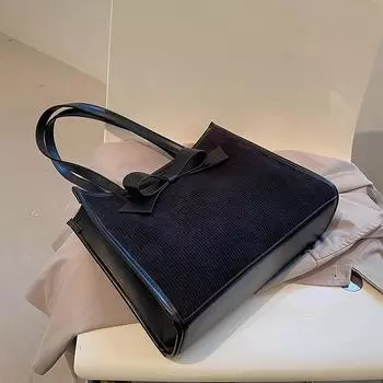 Сумки большой вместимости, новые модные женские сумки с галстуком-бабочкой, универсальные сумки через плечо, сумки-тоут для поездок на работу