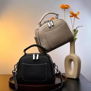 Сумки Boston Small через плечо из натуральной кожи для женщин, модные дизайнерские сумки с короткими ручками для женщин