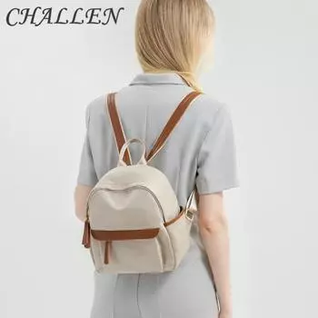 Сумки CHALLEN, женский новый большой вместительный рюкзак из ткани Оксфорд для пожилых людей, трендовый модный водонепроницаемый дорожный школьный рюкзак M чёрный