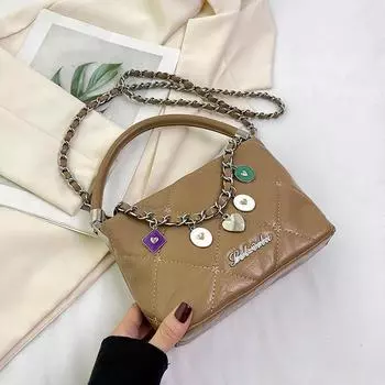 Сумки через плечо All-Match Chains из искусственной кожи с мягкой ручкой, маленькие сумки, высококачественная сумка через плечо Sense для женщин