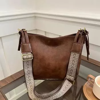 Сумки через плечо для женщин из масляно-вощеной кожи, сумка через плечо, женская роскошная дизайнерская сумка, высококачественные сумки для поездок на работу 29x8x23cm чёрный