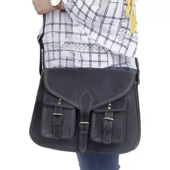 Сумки через плечо для женщин, кожаная сумка 14 дюймов для женщин, кожаная сумка-мессенджер для женщин, большая сумка для женщин, кожаные сумки для ноутбука для женщин 14 x 10.5 x 4 in коричневый