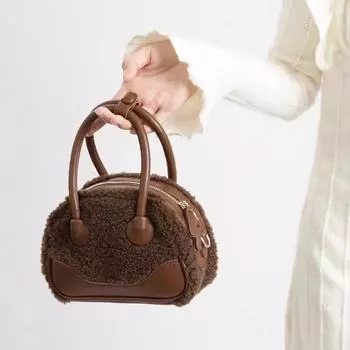 Сумки через плечо для женщин Модная плюшевая сумка через плечо для женщин Дизайнерские сумки Кошельки и сумки Сумки для мам и детей one size