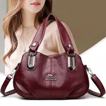 Сумки через плечо для женщин Роскошные сумки Дизайнерские повседневные сумки-тоут Женские сумки через плечо бордовый