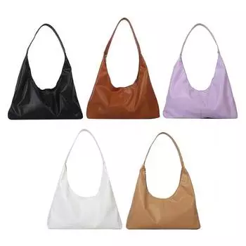 Сумки через плечо из искусственной кожи, устойчивые к царапинам, женские с застежкой-молнией для похода по магазинам коричневый