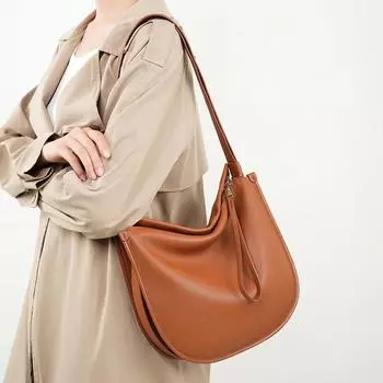 Сумки через плечо из натуральной кожи для женщин, модные дизайнерские кошельки в форме полумесяца, женские сумки через плечо