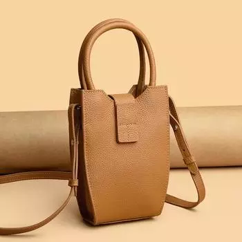 Сумки через плечо из натуральной кожи однотонного цвета для женщин, женская, мягкая, сумка-мессенджер