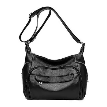 Сумки через плечо из натуральной высококачественной мягкой кожи для женщин, роскошные большие сумки, женская сумка-мессенджер