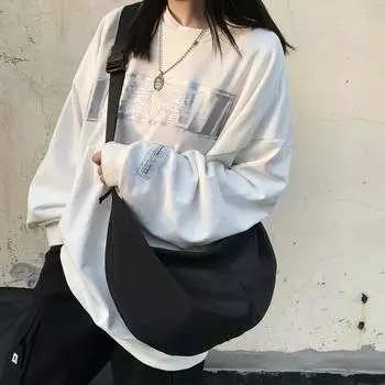 Сумки через плечо мужские однотонные бродяги большой вместимости унисекс Harajuku японский стиль нейлоновый водостойкий дорожный кошелек на молнии