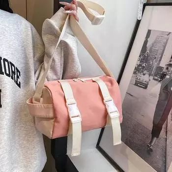 Сумки через плечо на молнии женские новые высококачественные модные сумки через плечо из холста с пряжкой большой емкости для женщин