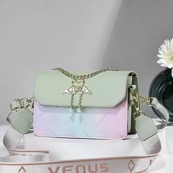 Сумки через плечо с цветными блоками для женщин Кошельки из искусственной кожи через плечо Сумка на плечо Мини-сумка с верхней ручкой для женщин Кошелек для мобильного телефона с цепочкой на ручке белый