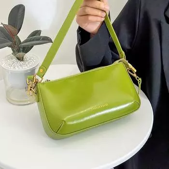 Сумки через плечо с двойными лямками для женщин, ретро-сумка чистого цвета, квадратная сумка-мессенджер, последняя роскошная дизайнерская сумка 26x10x14cm чёрный