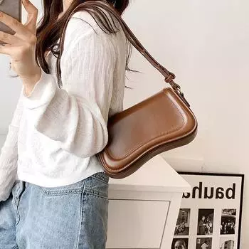 Сумки через плечо с клапаном для женщин, чистая цветная сумка через плечо из искусственной кожи, последняя мода, маленькие женские сумки-седла 24x15x6cm