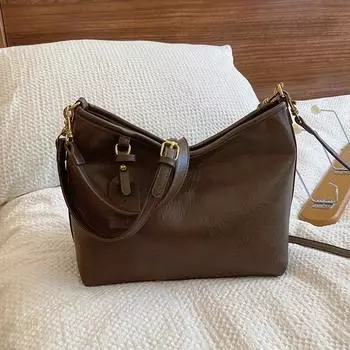 Сумки через плечо с прочной строчкой для женщин, внутренний карман на молнии, мягкие сумки из ПУ, внутреннее отделение