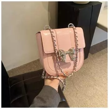 Сумки через плечо с застежкой-цепочкой из искусственной кожи с бантом, высококачественные универсальные сумки через плечо для женщин, модные, горячая распродажа