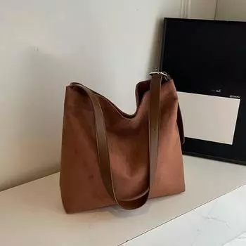 Сумки через плечо Simple Youth на молнии из замши, модные женские классические универсальные сумки через плечо чёрный