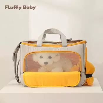 Сумки для домашних животных Сумки для собак Сумки для кошек Сумки через плечо для домашних животных Сумки для кошек Сумки для собак Сумки для плюшевых мишек L45*30*18 неоновый жёлтый