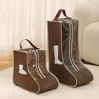 Сумки для хранения обуви Yousheng 1/2 шт. с ручкой, застежкой-молнией, прозрачный визуальный дизайн, водонепроницаемые, пылезащитные, дорожные, длинные сумки для обуви Short 1pc бежевый