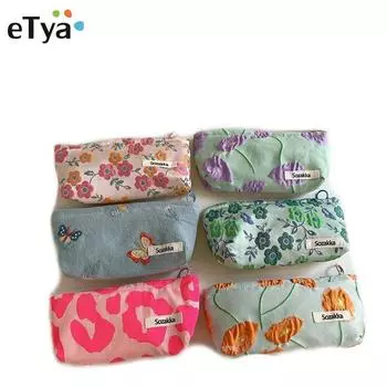 Сумки для хранения Свежая простая абстрактная художественная косметичка Водонепроницаемая печать Роскошная цветочная туалетная сумка на заказ Стиль для путешествий