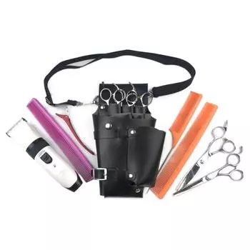 Сумки для хранения зажимов Чехол для расчесок Парикмахерская кобура Сумки-держатели Инструменты Сумка для парикмахерских ножниц Парикмахерская чёрный
