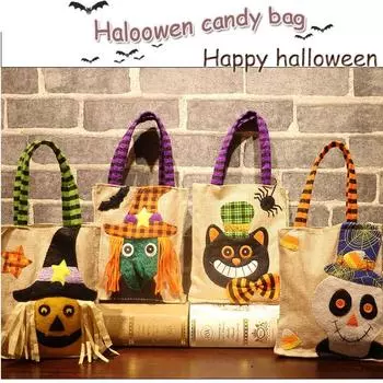 Сумки для конфет на Хэллоуин, праздничная сумка с тыквой, детская сумка для подарков, детские принадлежности для вечеринки на Хэллоуин, 1 шт. A